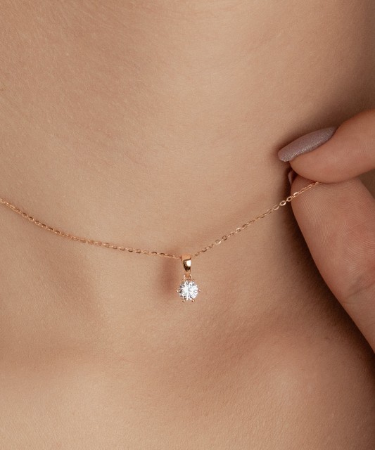 Auksinis pakabukas su cirkoniais