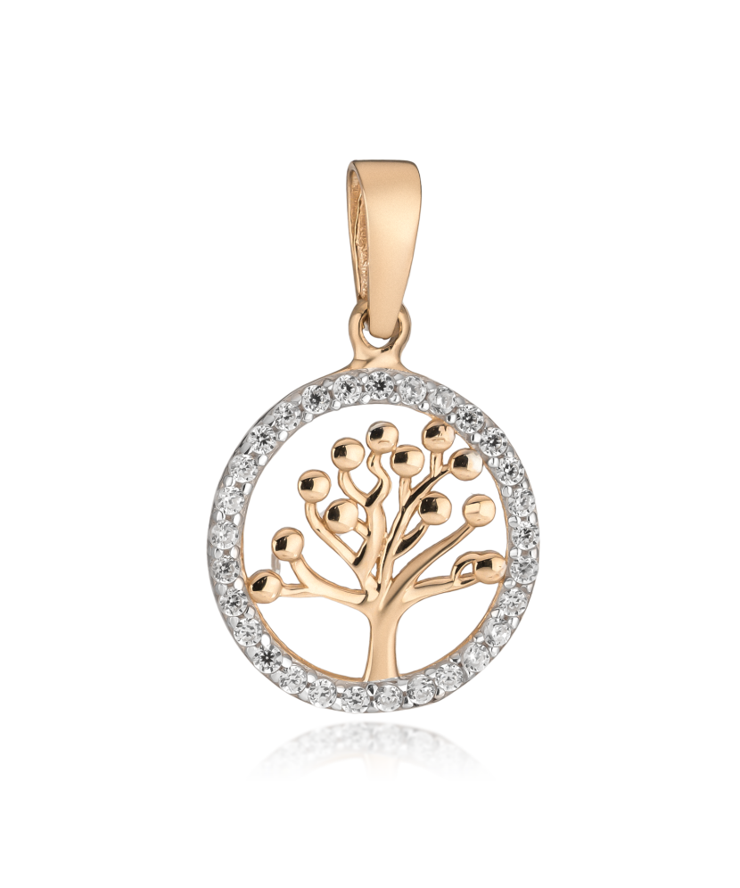 Auksinis pakabukas su cirkoniais "Gyvybės medis"