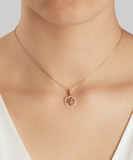 Auksinis pakabukas su cirkoniais "Gyvybės medis"