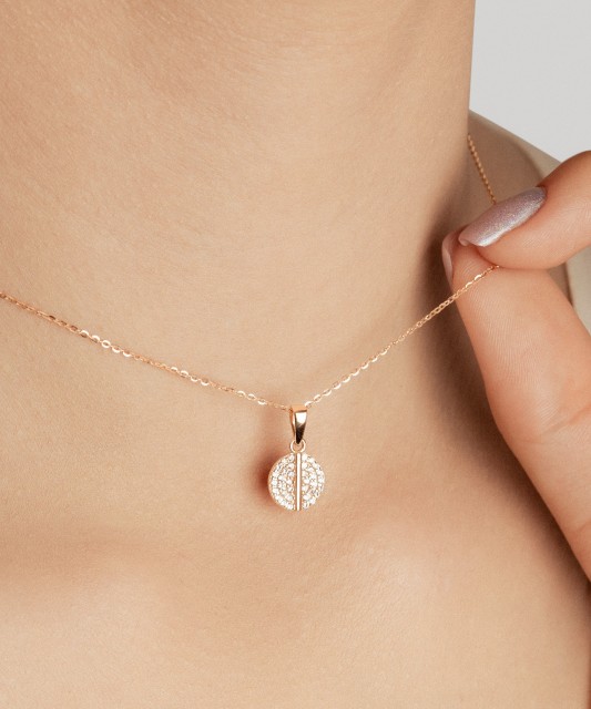 Auksinis pakabukas su cirkoniais