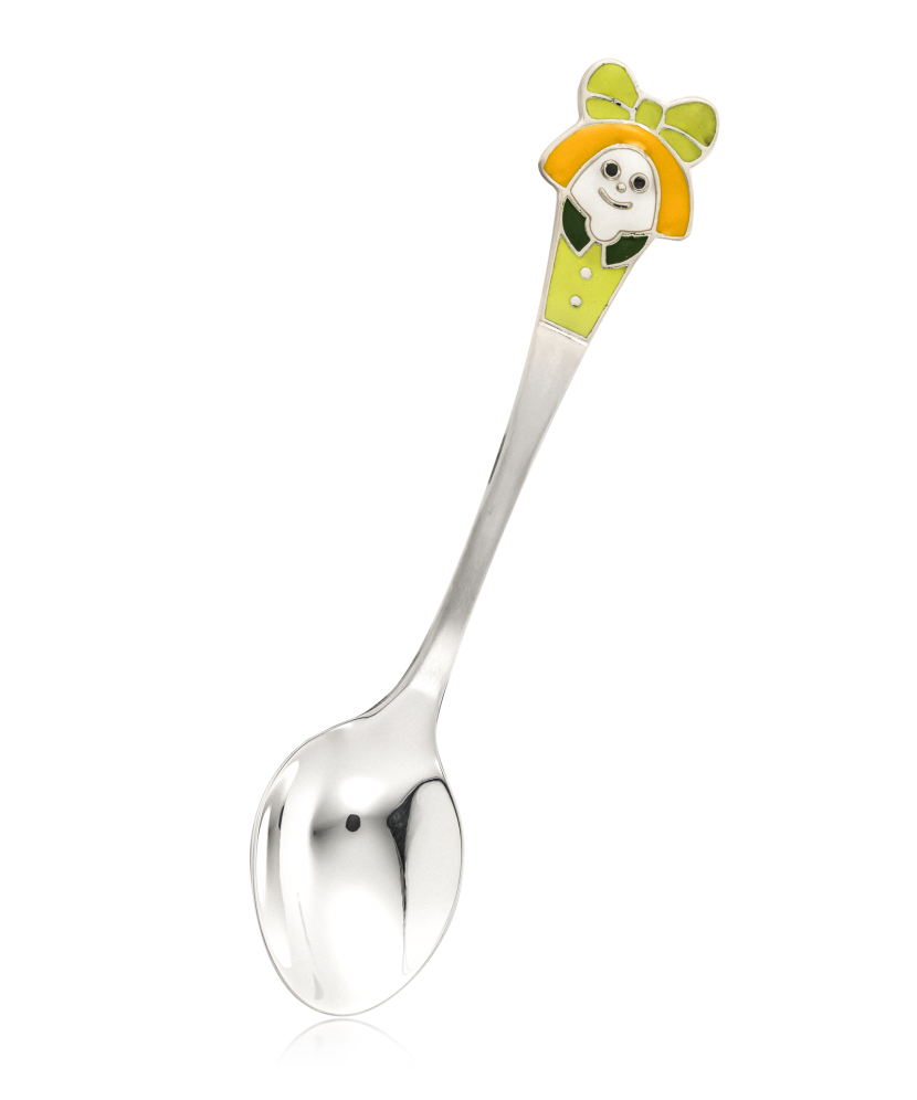 Sidabrinis Šaukštelis su emale "Mergaitė"