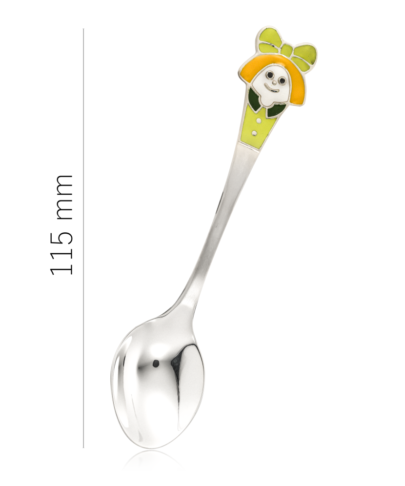 Sidabrinis Šaukštelis su emale "Mergaitė"