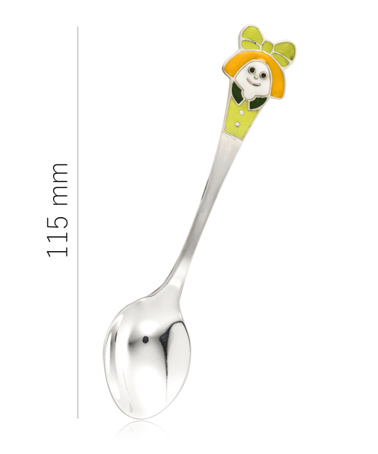 Sidabrinis Šaukštelis su emale "Mergaitė"