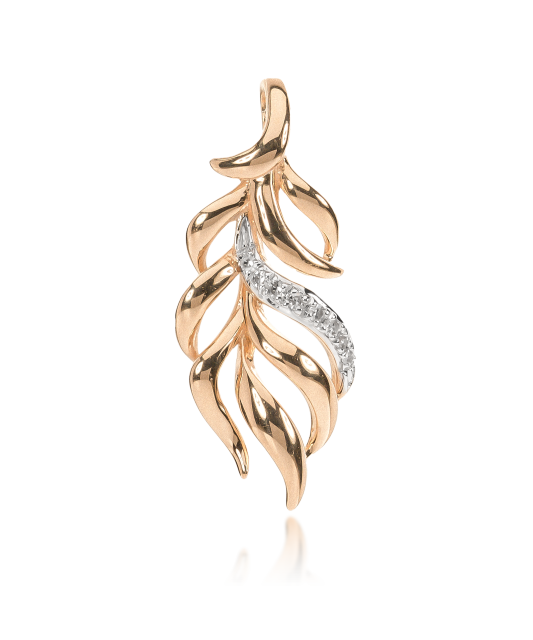 Auksinis pakabukas su deimantais