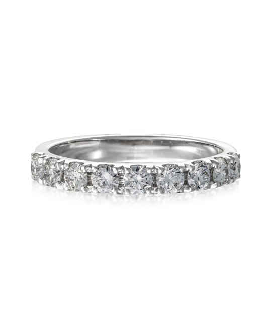 Balto aukso žiedas su deimantais (0.78ct)