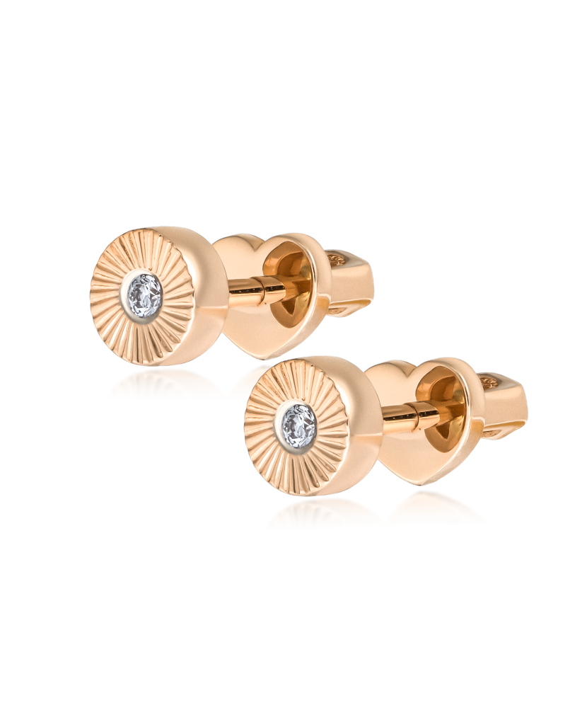 Auksiniai auskarai su deimantais