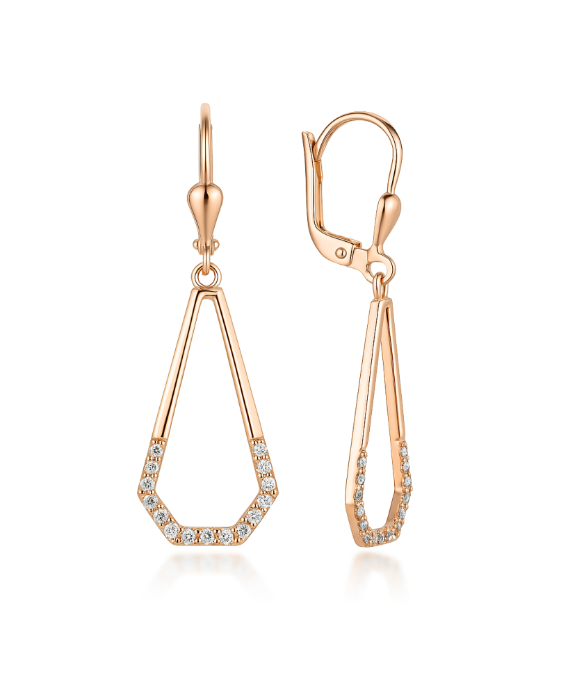 Auksiniai auskarai su cirkoniais