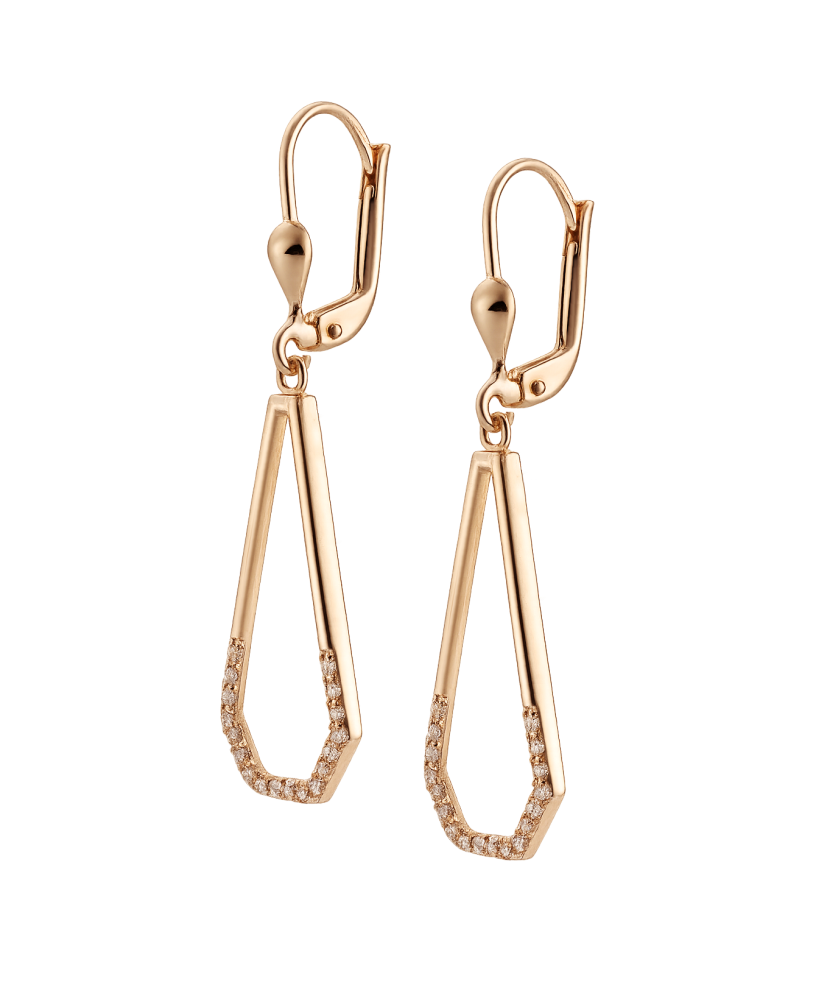 Auksiniai auskarai su cirkoniais