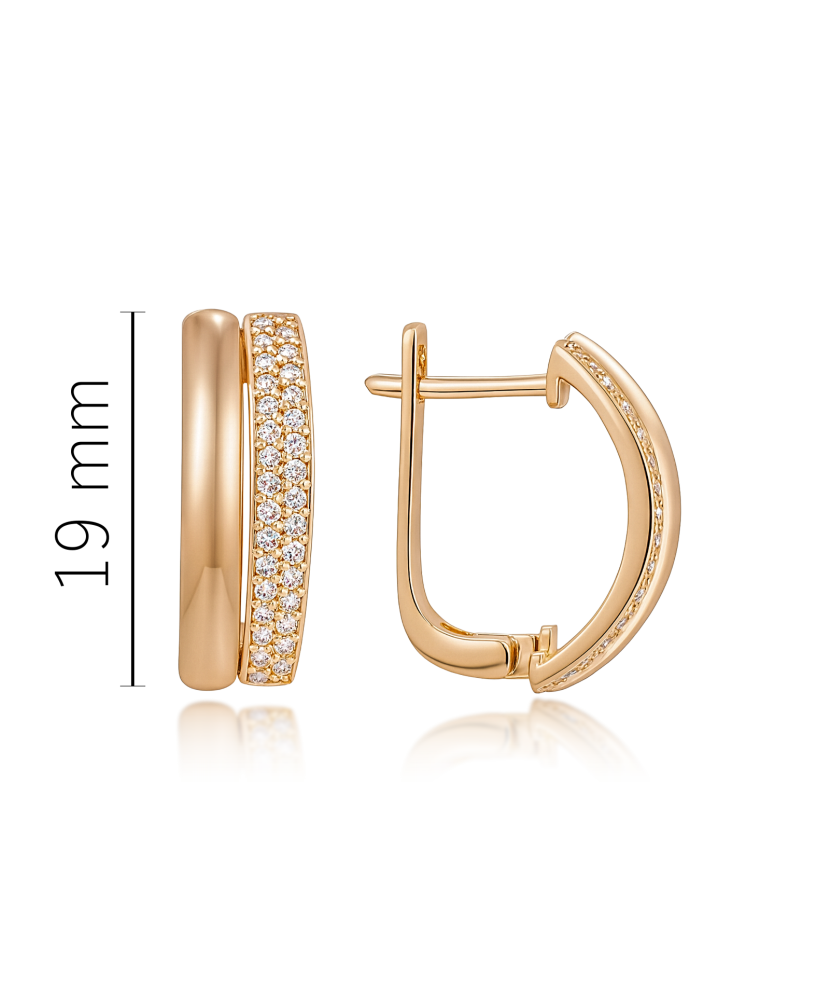 Auksiniai auskarai su cirkoniais