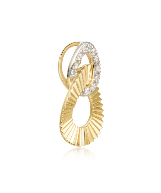 Geltono aukso pakabukas su deimantais