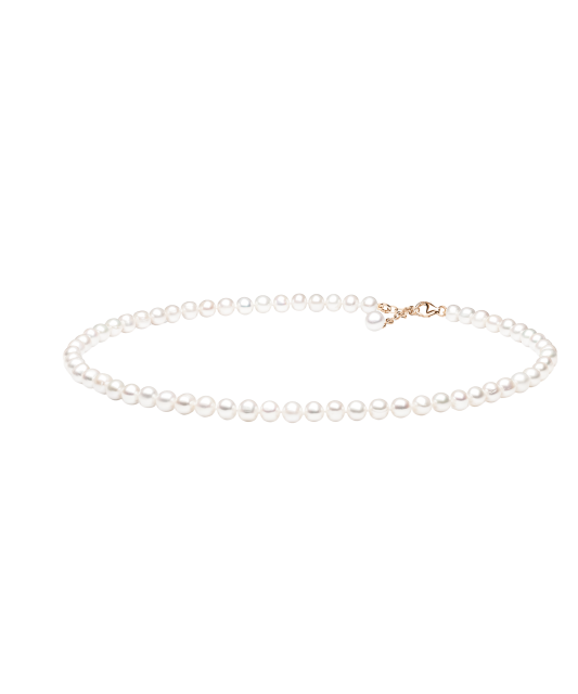 Perlų vėrinys Su paauksuotu Sidabru