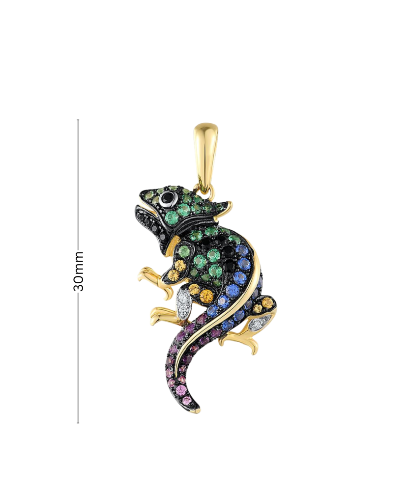 Paauksuotas Sidabrinis pakabukas su cirkoniais ir špineliais