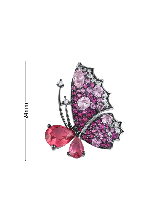 Sidabrinis pakabukas su nano rubinais ir špineliais