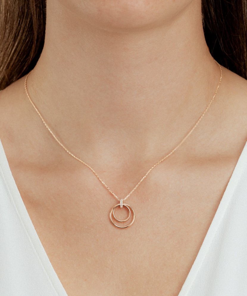 Auksinė grandinėlė su cirkonio pakabuku  - Goldinga