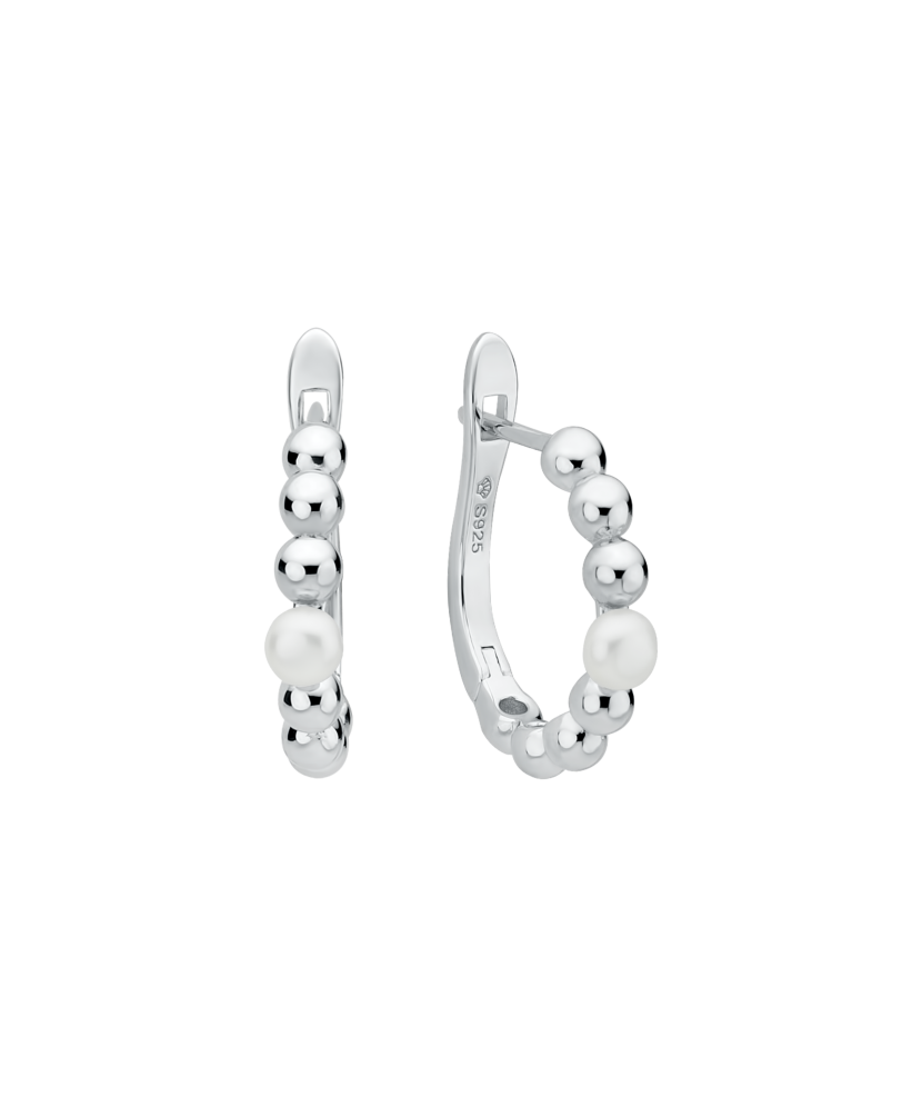 Sidabriniai auskarai su perlais