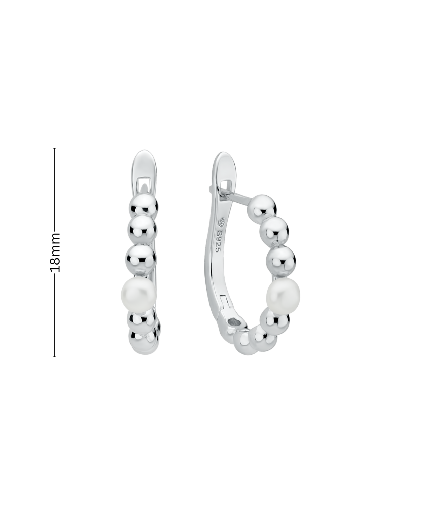 Sidabriniai auskarai su perlais