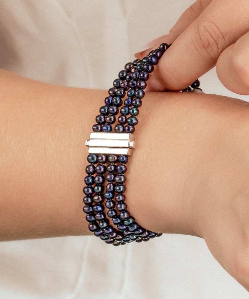 Perlų apyrankė su sidabru  - Goldinga