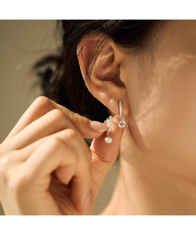 Sidabriniai auskarai su cirkoniais