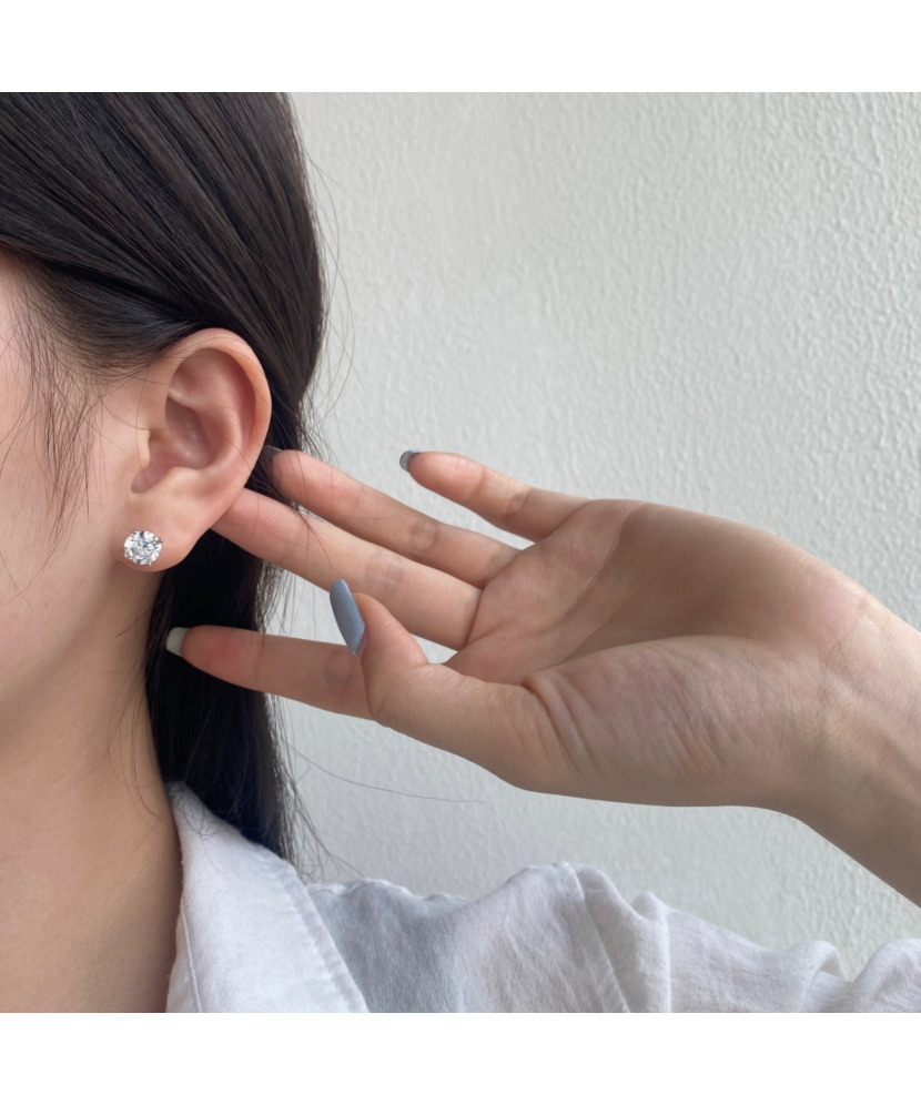 Paauksuoti sidabriniai auskarai su cirkoniais