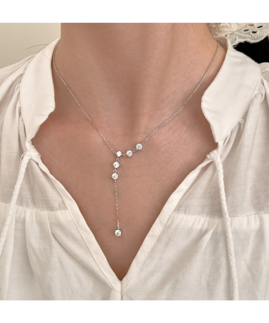Sidabrinė grandinėlė su cirkonio pakabuku