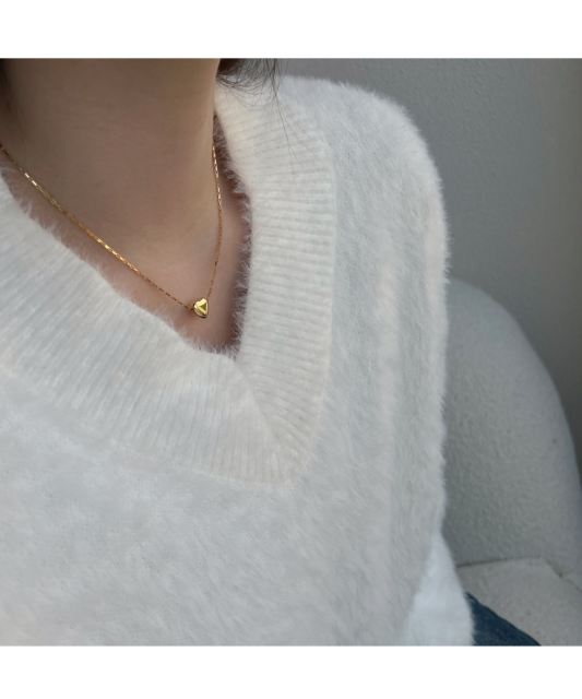 Paauksuota Sidabrinė grandinėlė su pakabuku"Širdelė"