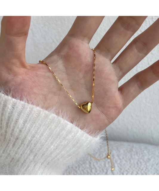 Paauksuota Sidabrinė grandinėlė su pakabuku"Širdelė"