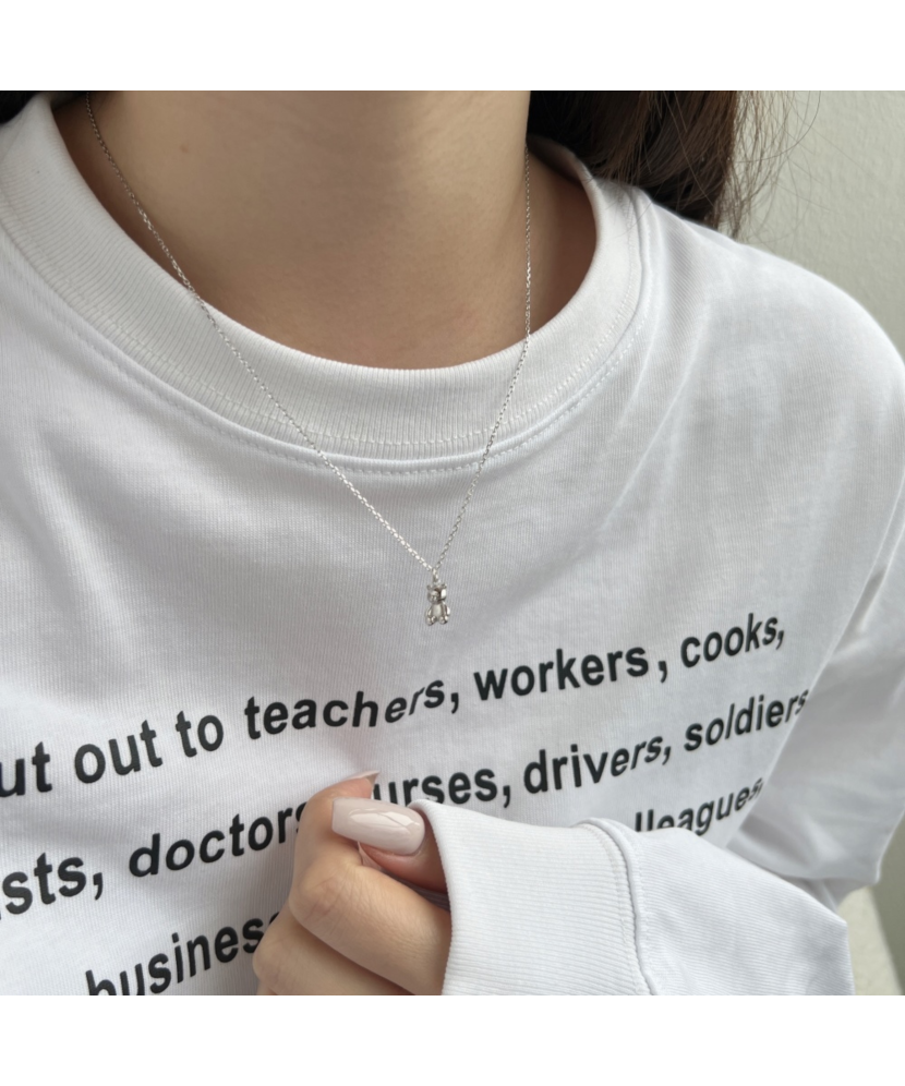 Sidabrinė grandinėlė su pakabuku