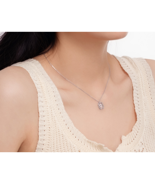 Sidabrinė grandinėlė su cirkonio pakabuku "Raidė O"