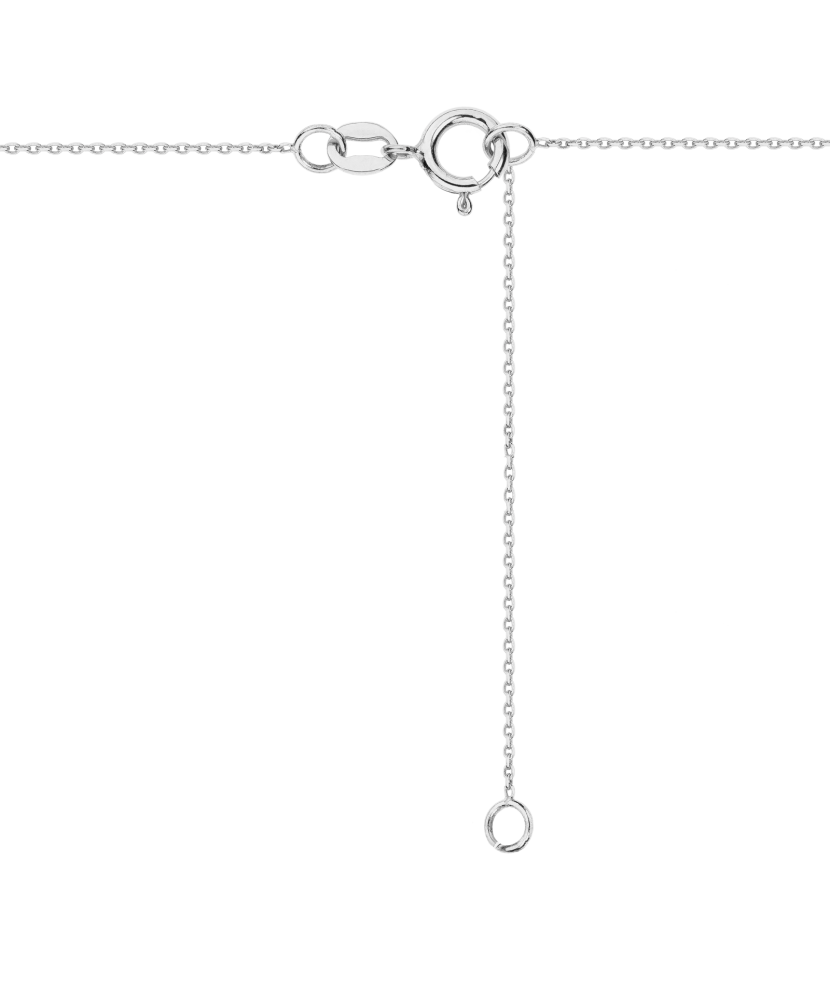 Balto aukso grandinėlė su tanzanito ir deimantų pakabuku