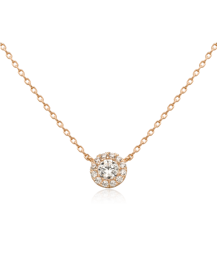 Auksinė grandinėlė su cirkonio pakabuku