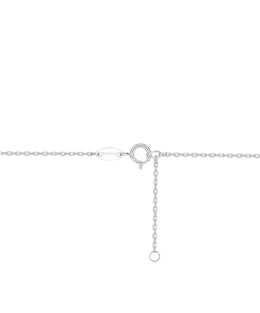 Balto  aukso grandinėlė su cirkonio pakabuku "Širdelė"