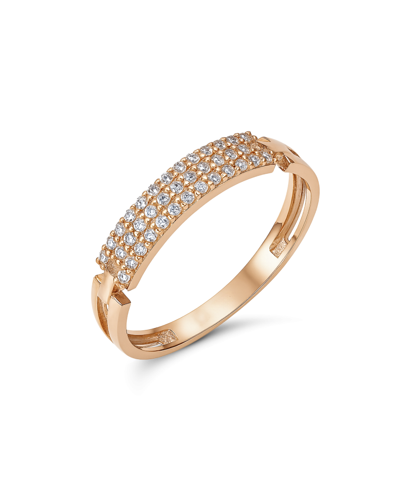 Auksinis žiedas su cirkoniais