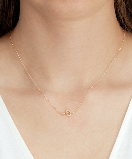 Auksinė grandinėlė su pakabuku "Gyvatė"