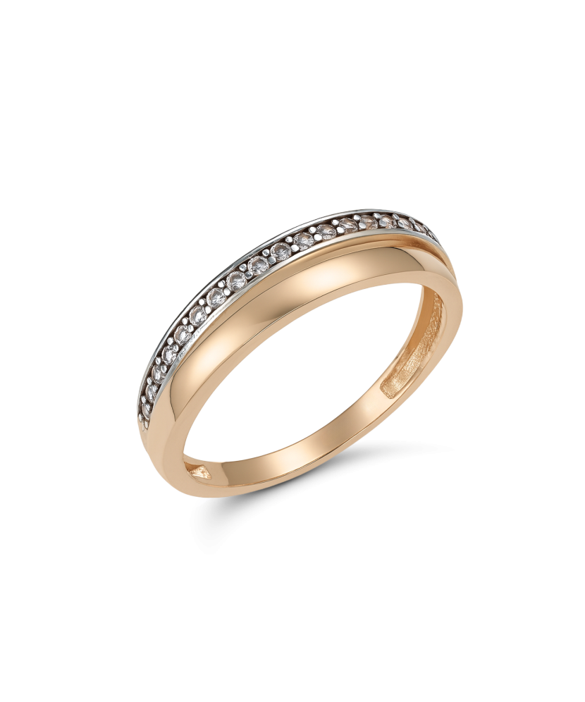 Auksinis žiedas su cirkoniais