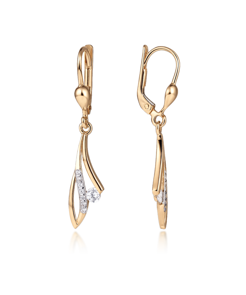 Auksiniai auskarai su cirkoniais