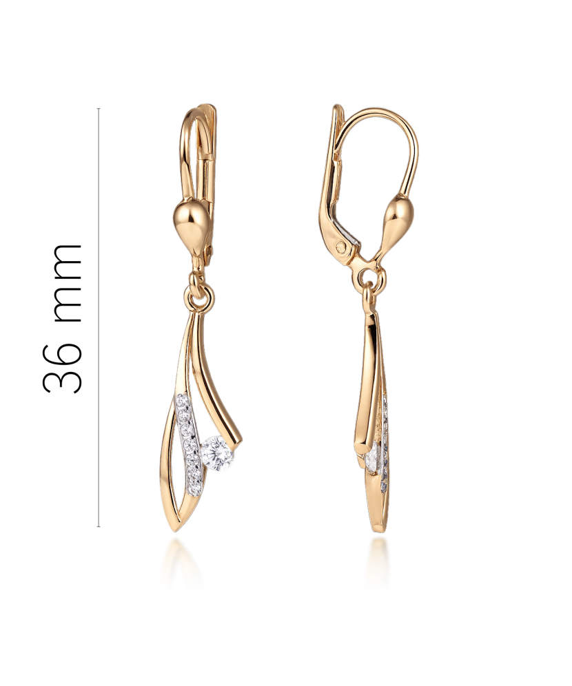 Auksiniai auskarai su cirkoniais