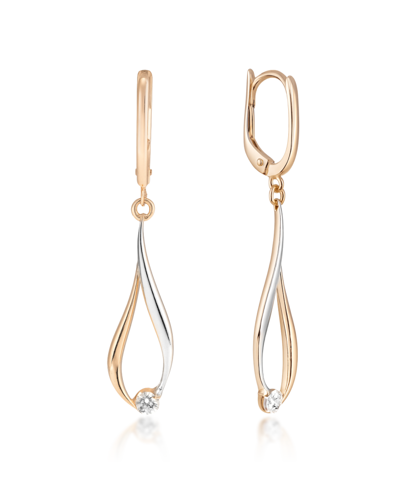 Auksiniai auskarai su cirkoniais