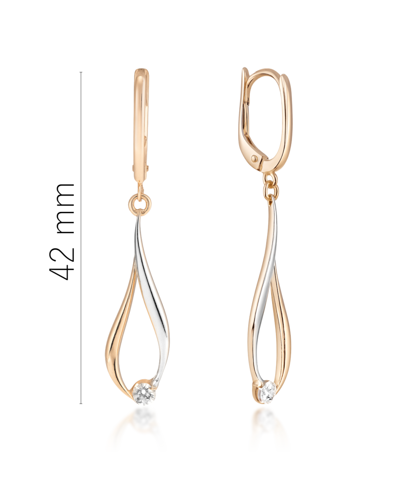 Auksiniai auskarai su cirkoniais