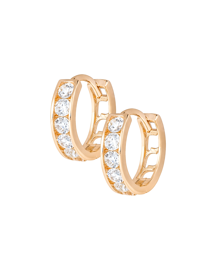 Auksiniai auskarai su cirkoniais