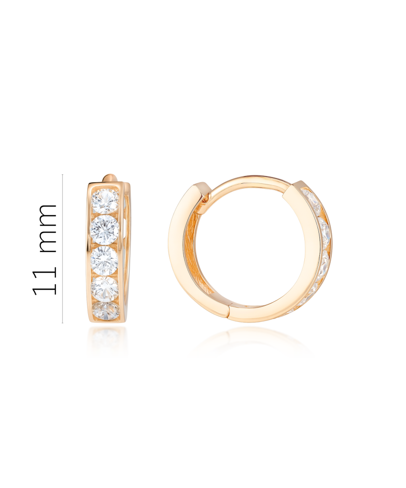 Auksiniai auskarai su cirkoniais