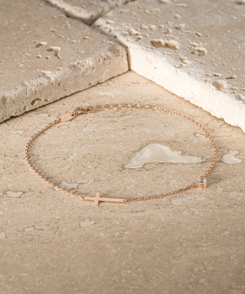 Auksinė apyrankė su cirkoniu