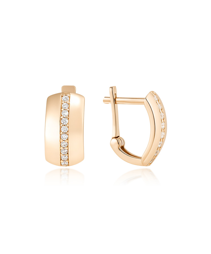 Auksiniai auskarai su cirkoniais