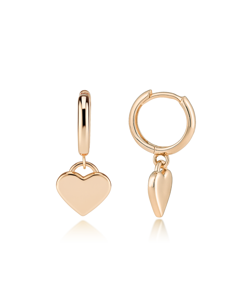 Auksiniai auskarai "Širdelės"