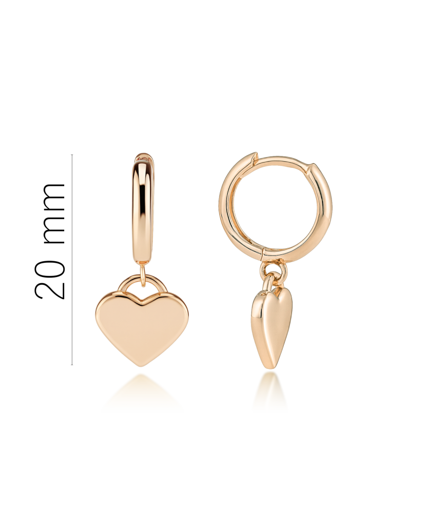 Auksiniai auskarai "Širdelės"