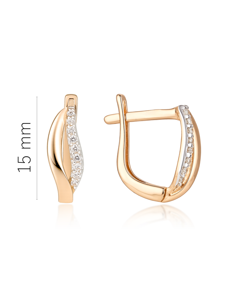 Auksiniai auskarai su cirkoniais