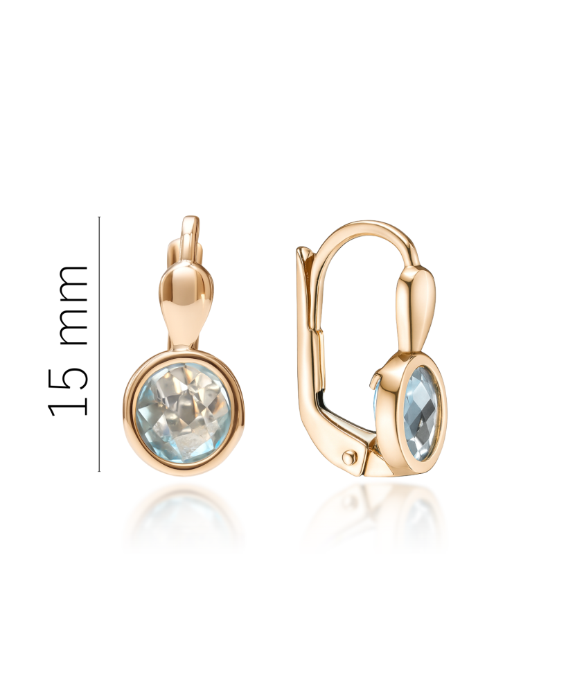 Auksiniai auskarai su topazais