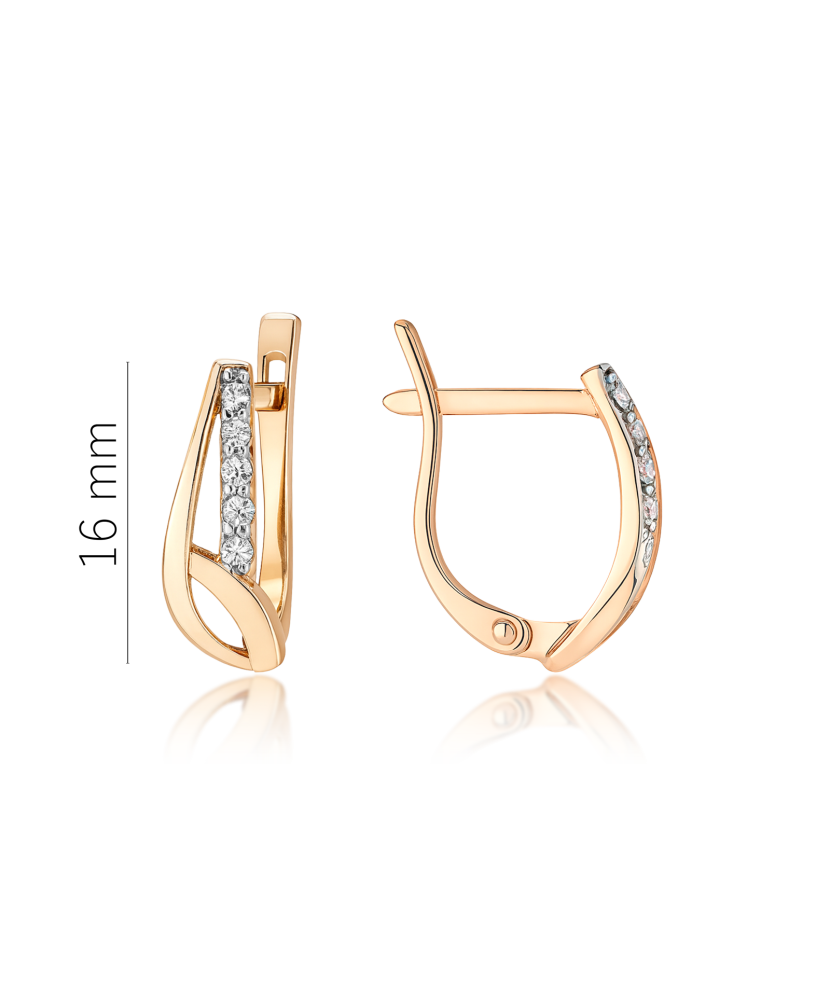 Auksiniai auskarai su cirkoniais