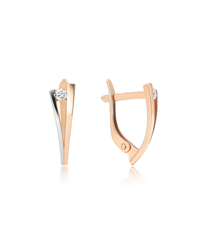 Auksiniai auskarai su cirkoniais