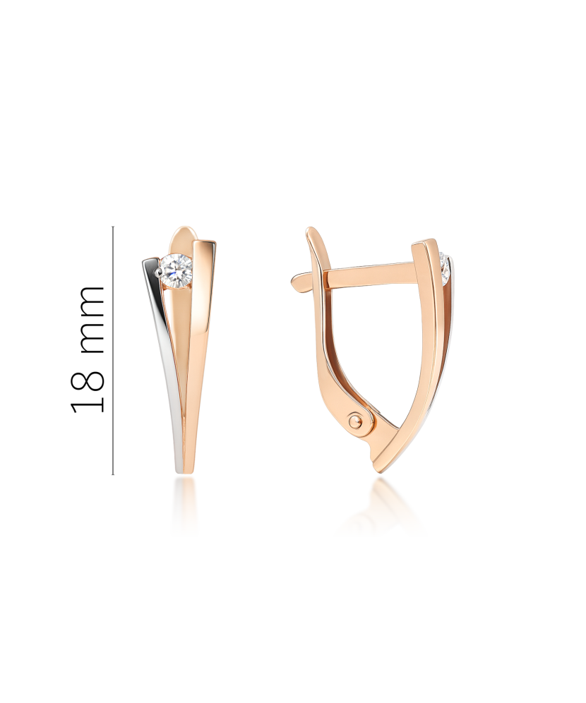 Auksiniai auskarai su cirkoniais