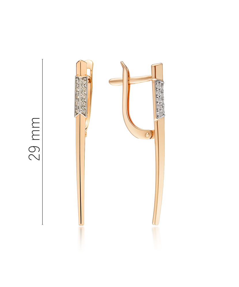 Auksiniai auskarai su cirkoniais